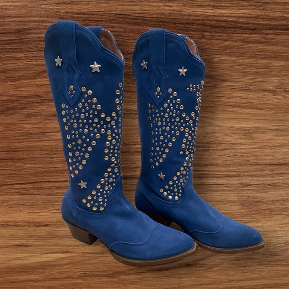 American Rebel Elvis Presley Blue Suede‎ Collection Cowboy Boots, size 8.5 - Picture 3 of 16